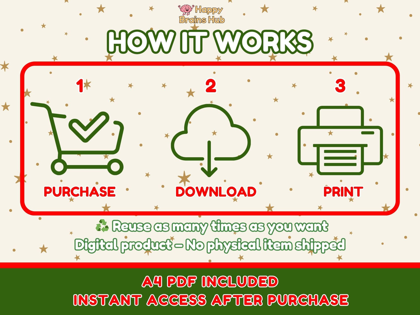 Christmas Activity Book for Kids – Printable Holiday Worksheets (50+ Pages) - INSTANT DOWNLOAD