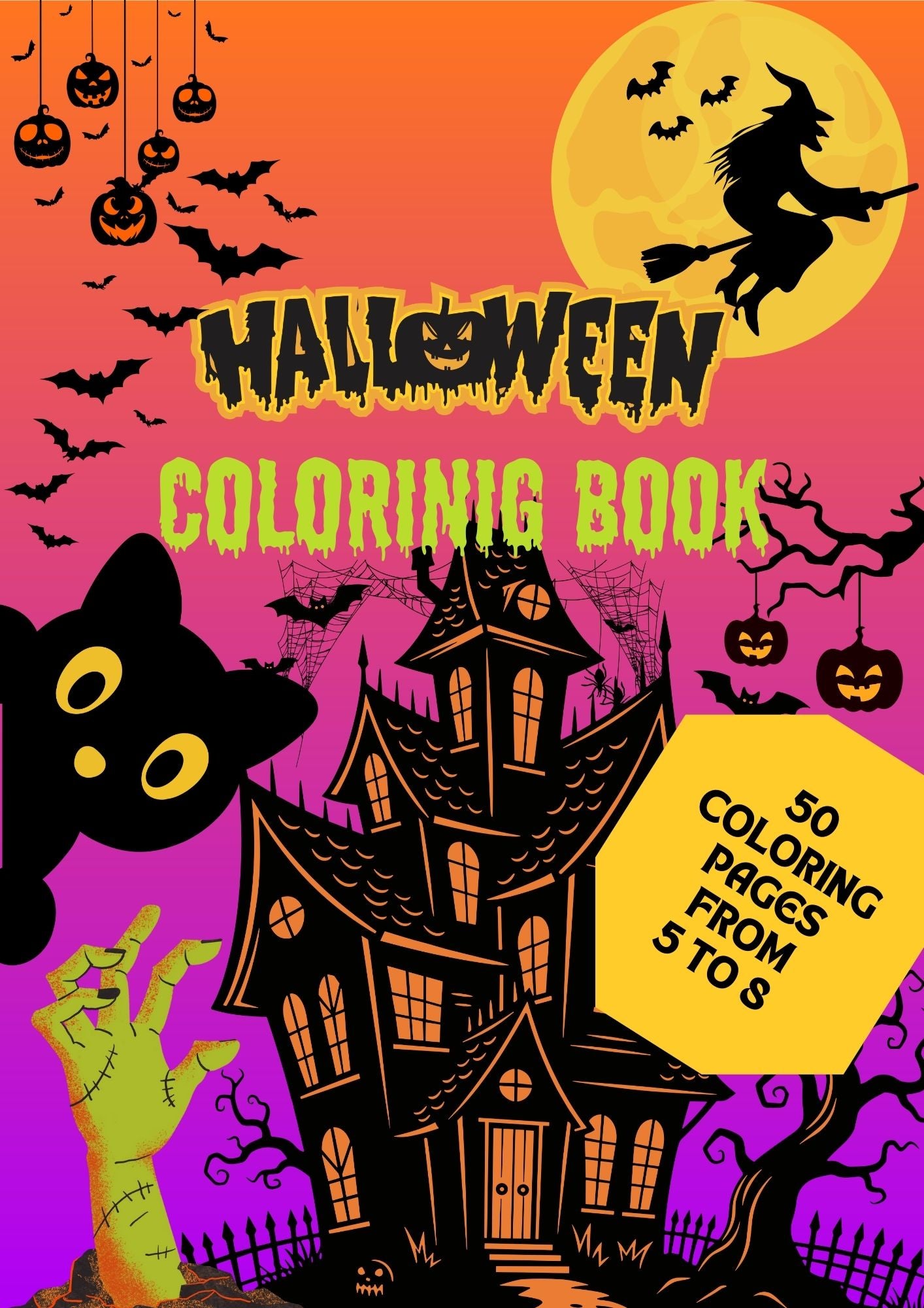 Halloween Coloring Book - HappyBrains Hub
