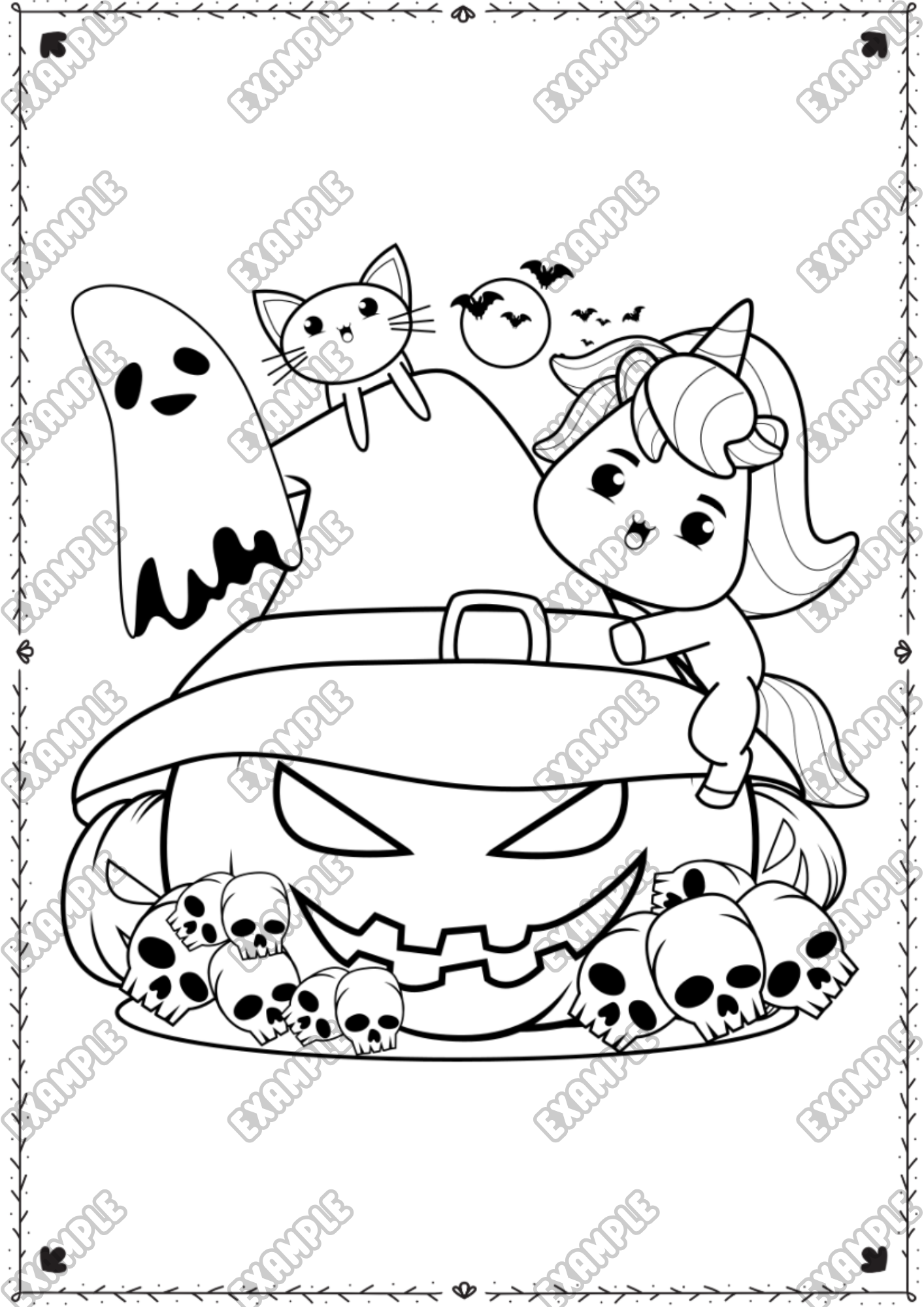 Spooky Cutie Halloween Coloring Book - HappyBrains Hub