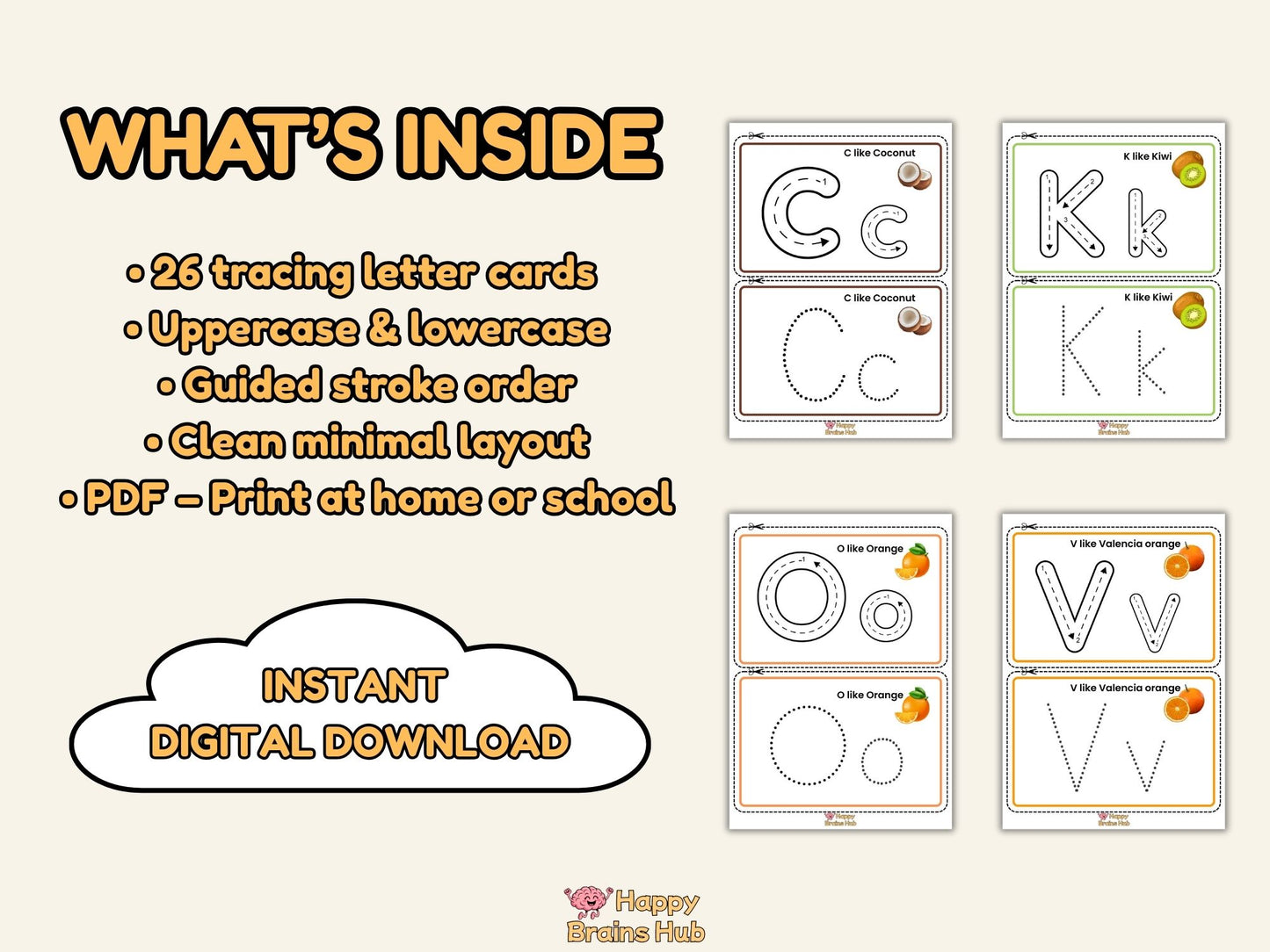 Alphabet Tracing Cards Printable – Preschool Letter Worksheets PDF for Kids