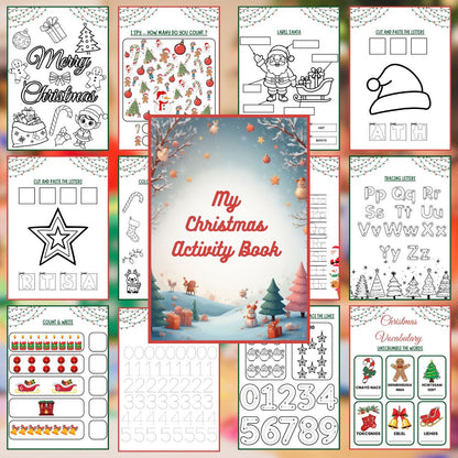 Kids Christmas Activity Bundle | Preschool Worksheets | Fun & Educational Printable Pages for Toddlers
