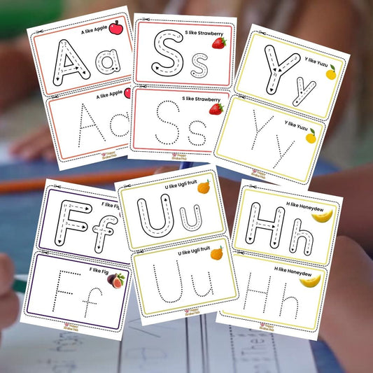 Alphabet Tracing Cards for Kids – Tracing, Coloring & Cutting Activity | ABC Flashcards