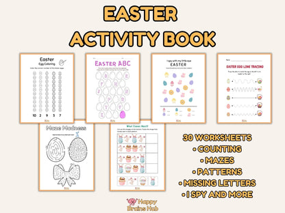 Easter Activity & Coloring Bundle | Pre-K - Kindergarten | 55 Printable Pages