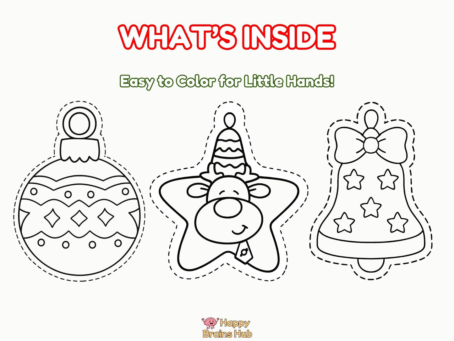 Printable Christmas Baubles to Color – Kids Craft