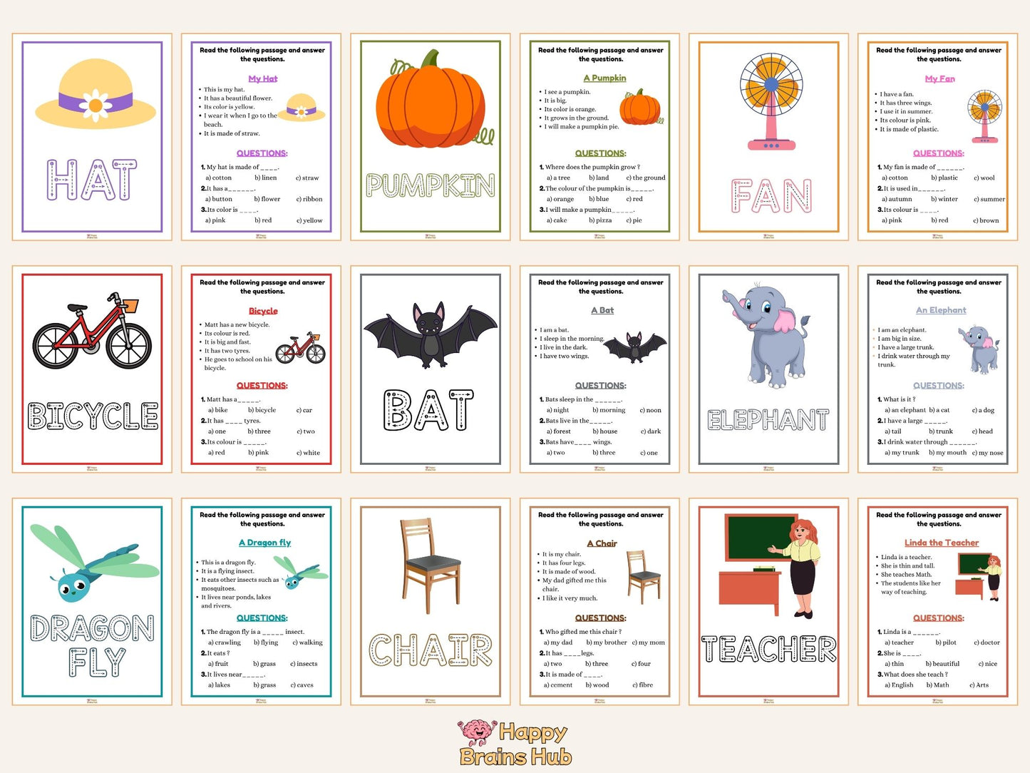 Reading Comprehension Worksheets - Kindergarten Printable (Ages 5-7)