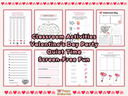 Valentine’s Day Activity Book for Kids | 50 Printable PDF Pages