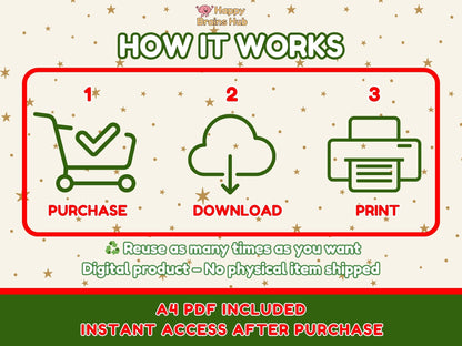 Christmas Activity Book for Kids – Printable Holiday Worksheets (50+ Pages) - INSTANT DOWNLOAD