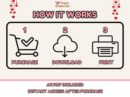 Valentine’s Day Activity Book for Kids | 50 Printable PDF Pages