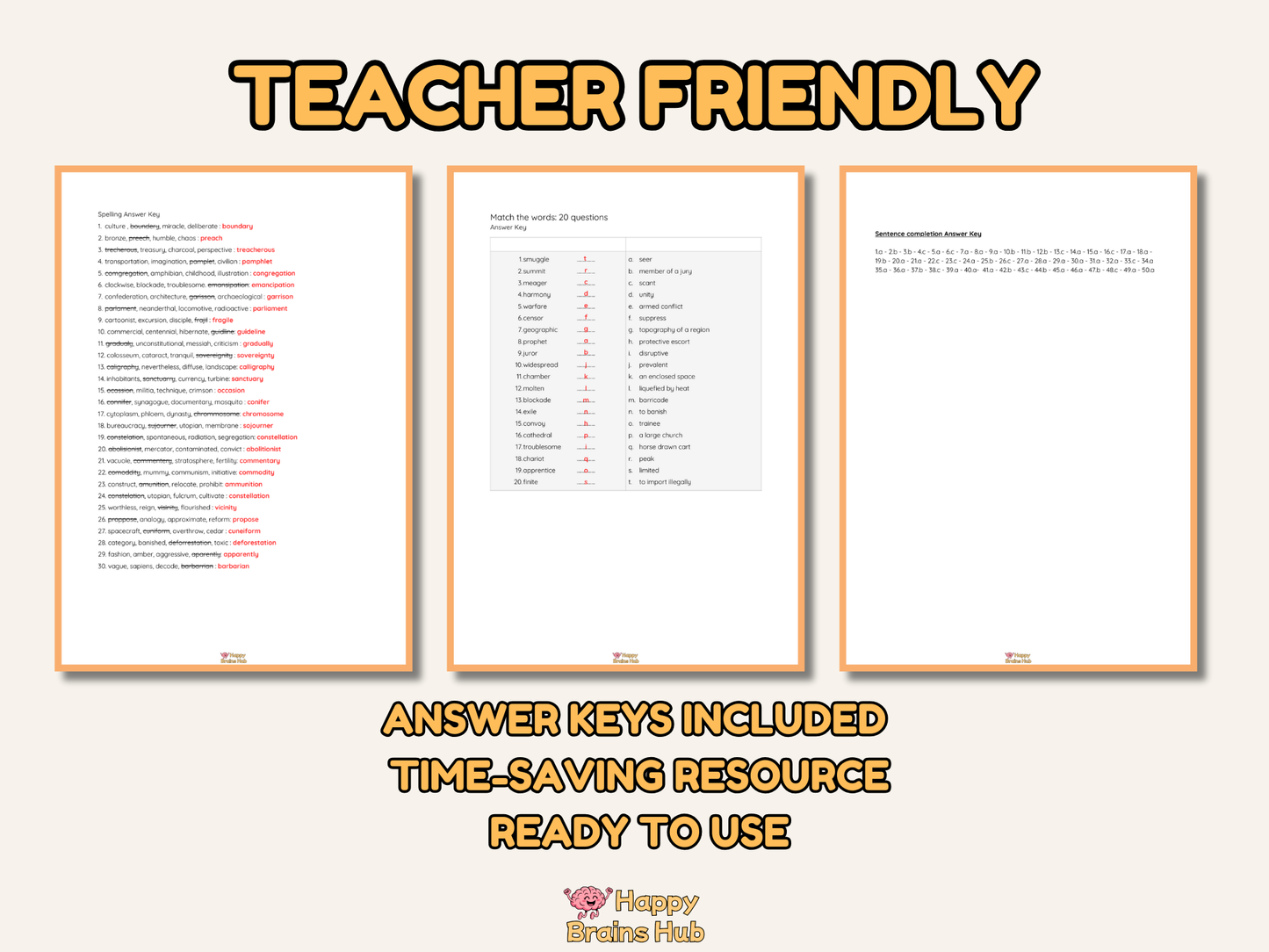 6th Grade Vocabulary Worksheets - 150 Questions - Printable ELA Practice with Answer Key