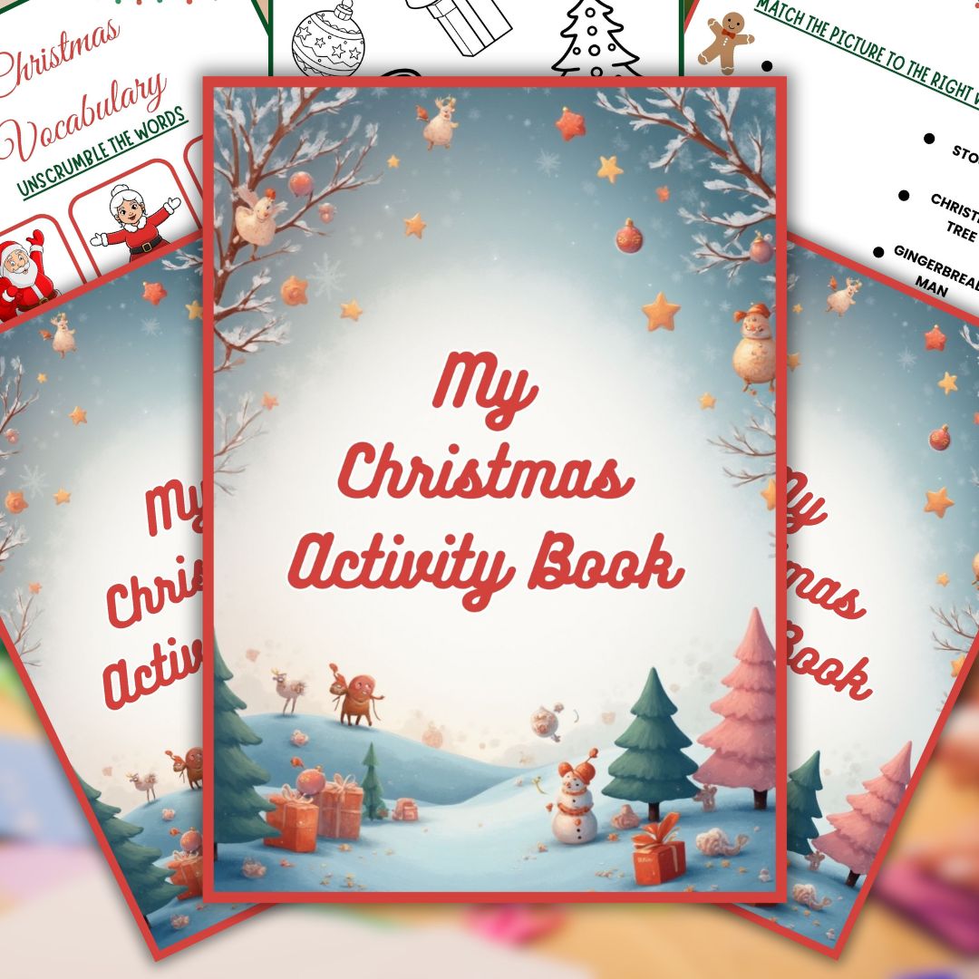 Kids Christmas Activity Bundle | Preschool Worksheets | Fun & Educational Printable Pages for Toddlers