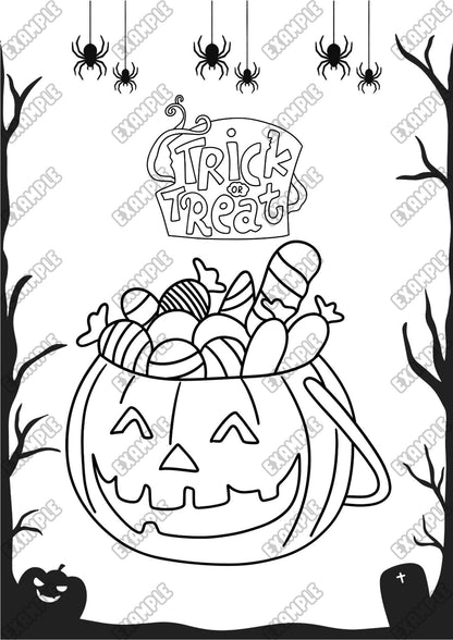 Halloween Coloring Book - HappyBrains Hub